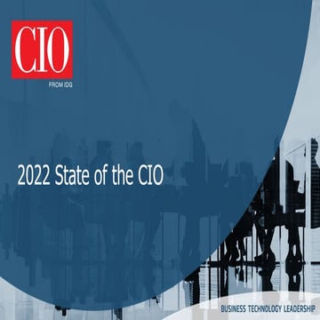 Stateofthe cio 2022 sample slides 