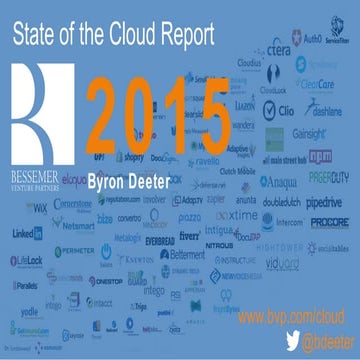 Bessemer Venture Partners' 2015 State of the Cloud