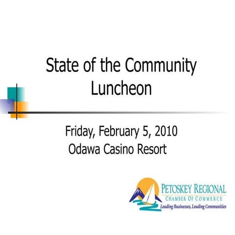 Petoskey Chamber State Of The Community Luncheon 2010