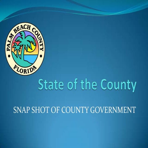 State of the County Address by Commissioner H. Valeche