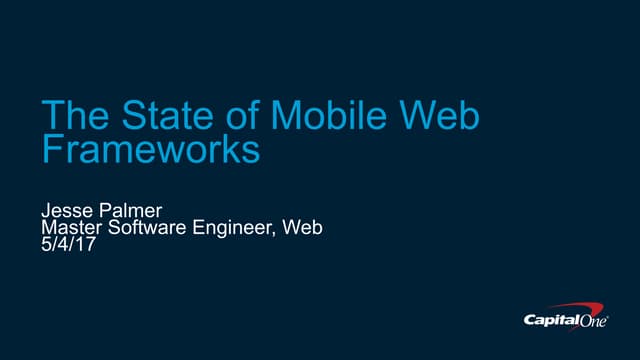 State of the Mobile Web Frameworks