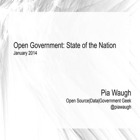State of the nation talk - opengov miniconf 2014