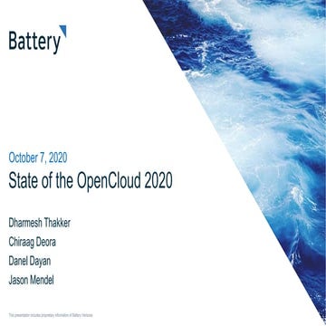 State of the OpenCloud Report 2020