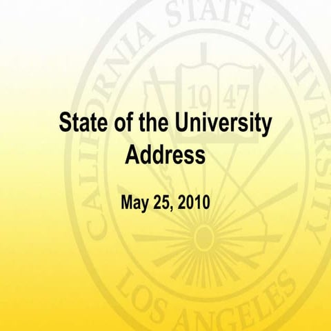 State of the University Address 2010