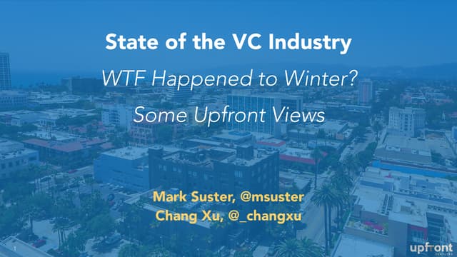 Upfront State of the VC & Tech Indu...