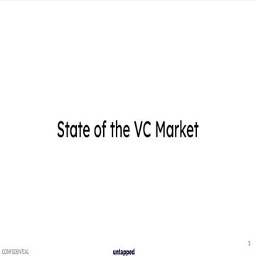 State of the VC Market - Untapped Capital [Redacted]