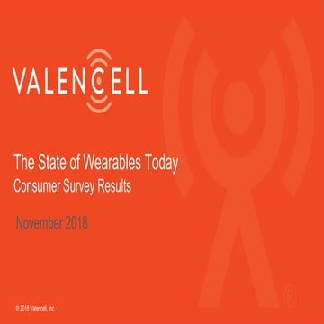State of Wearables Today - 2018 Consumer Survey