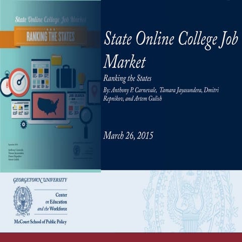 State Online College Job Market: Ranking the States