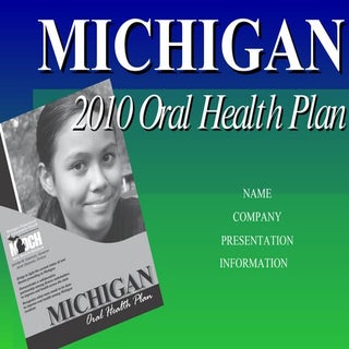 State oral health plan power point