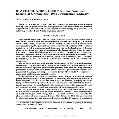 State organized crime