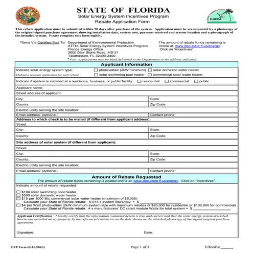 Florida State Rebate Solar