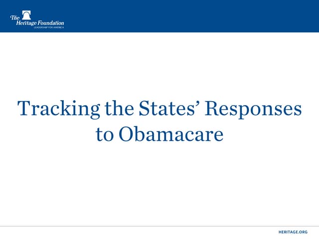 Tracking the States' Responses to Obamacare