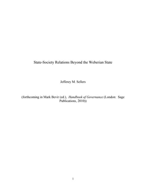 State-Society relations