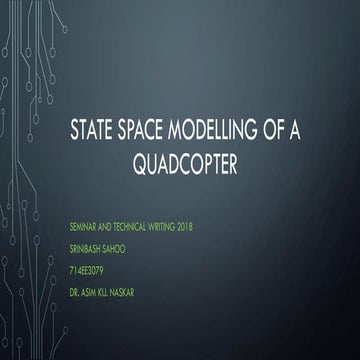 State space modelling of a quadcopter