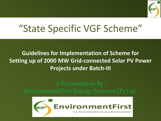 Guidelines for Implementation of Scheme for Setting up of 2000 MW Grid-conne...