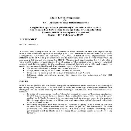 State symposium assam 2009