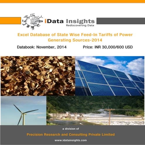Excel Database of State Wise Feed-In Tariffs of Power Generating Sources-2014
