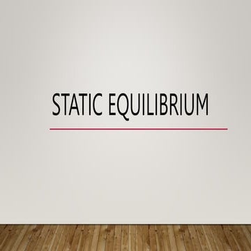 Static-Equilibrium topic for physics to learn