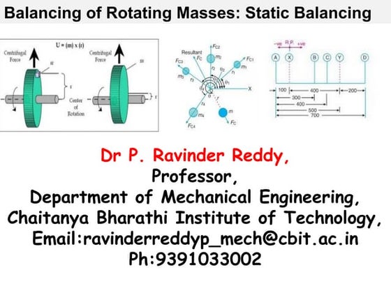 Static and Dynamic Balancing of Rotating Mass | PPT