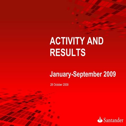 Q3 2009 Earning Report of Banco Santander S.A.
