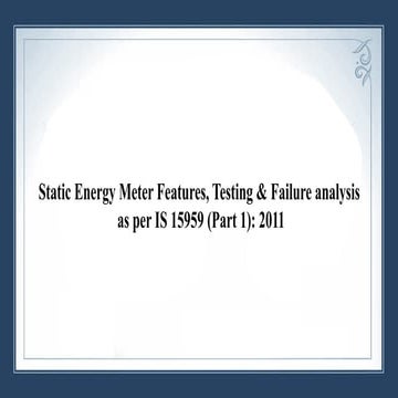 Static Meters presentation on meters ppt