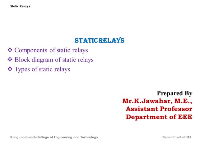 Static relay