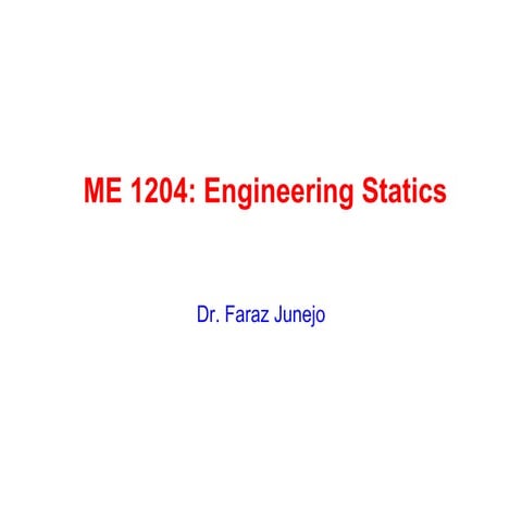 Engineering Mechanics  Chapter 5  Equilibrium of a Rigid Body