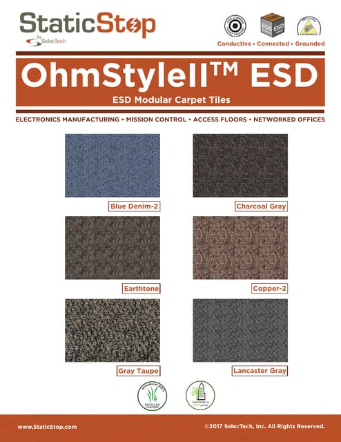 StaticStop OhmStyle II ESD Carpet Flooring