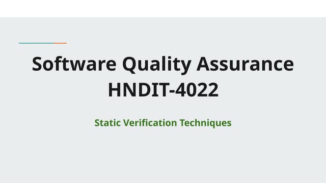 Static Verification Techniques S/W Q/A.pptx