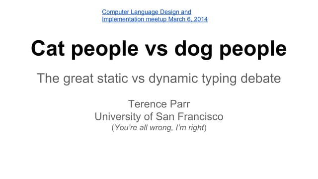 Static vs dynamic types