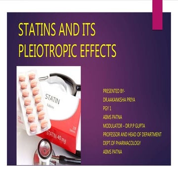 Statins and its pleiotropic effects 2