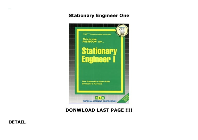 Stationary Engineer One