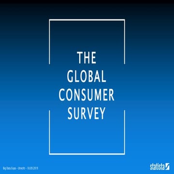 Statista's Global Consumer Survey: Power-based diy analysis - Big Data Expo 2019