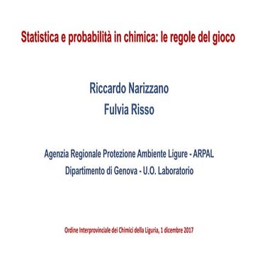 Statistica e probabilità in chimica: le regole del gioco