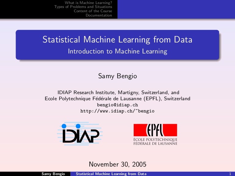 machine learning from data