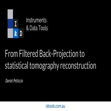 From filtered back-projection to statistical tomography reconstruction