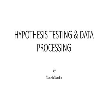 Statistical analysis