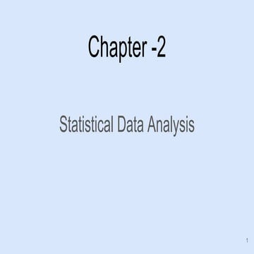 Statistical Analysis and Hypothesis Tesing