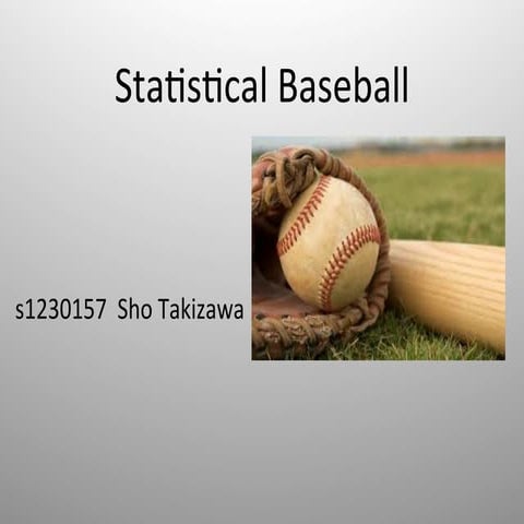 Statistical Baseball | PDF
