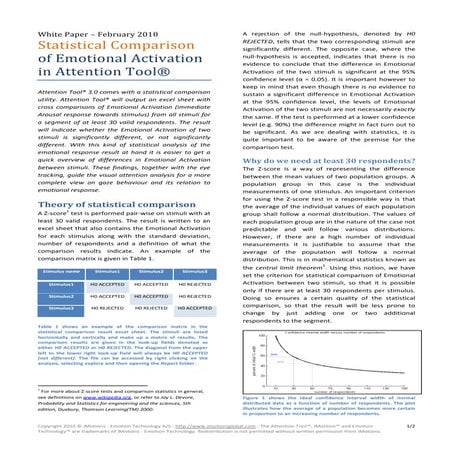 iMotions White Paper: Statistical Comparison of Emotional Activation in Atten...
