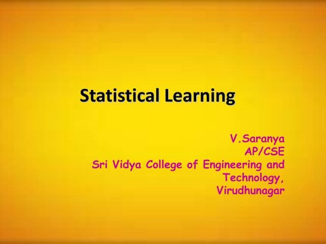 Statistical learning