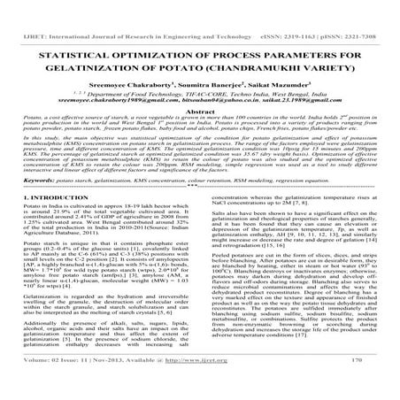 Statistical optimization of process parameters for | PDF