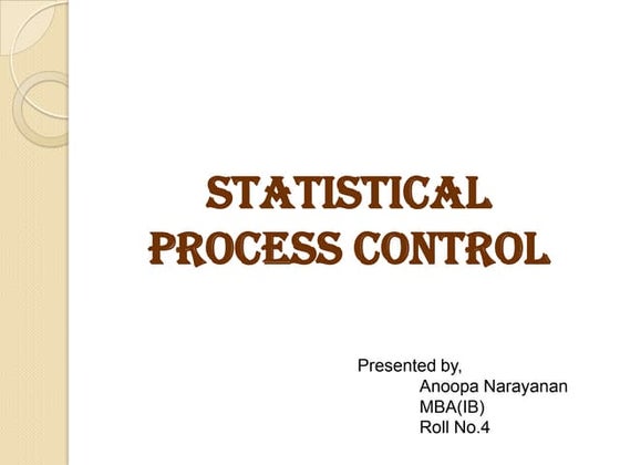 Statistical process control (spc) | PPT