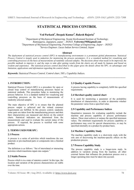 Statistical process control technique with example - xbar chart and R…