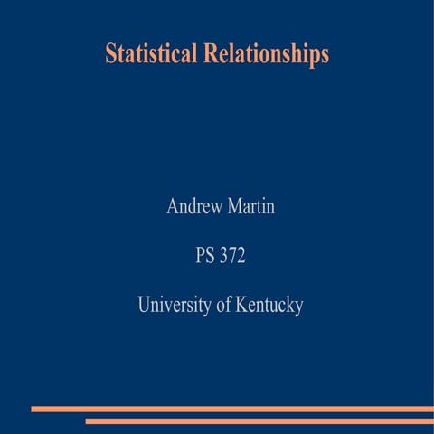 Statisticalrelationships