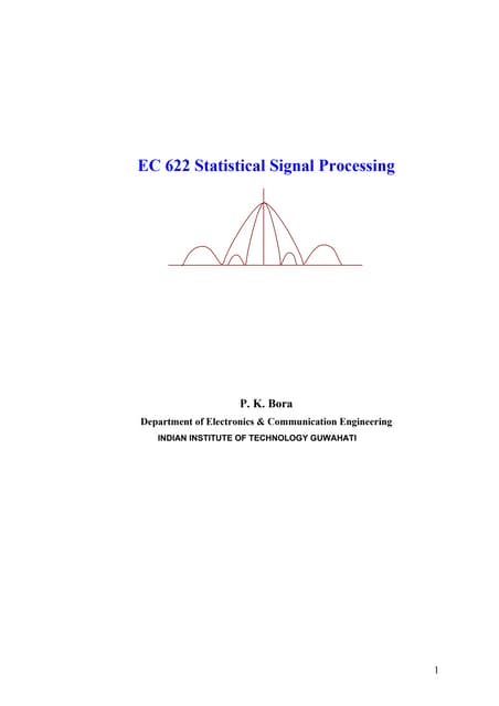 Statistical signal processing(1)