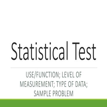 Statistical test discuss 5