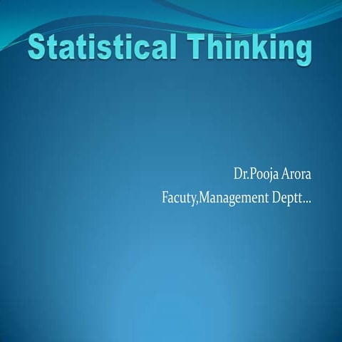 Statistical thinking