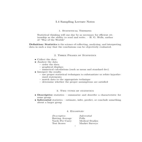 Statistical thinking