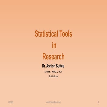 Statistical tools in research 1 | PPTX | Science